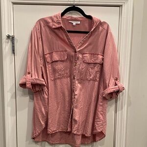 Salmon Button-Up Shirt
